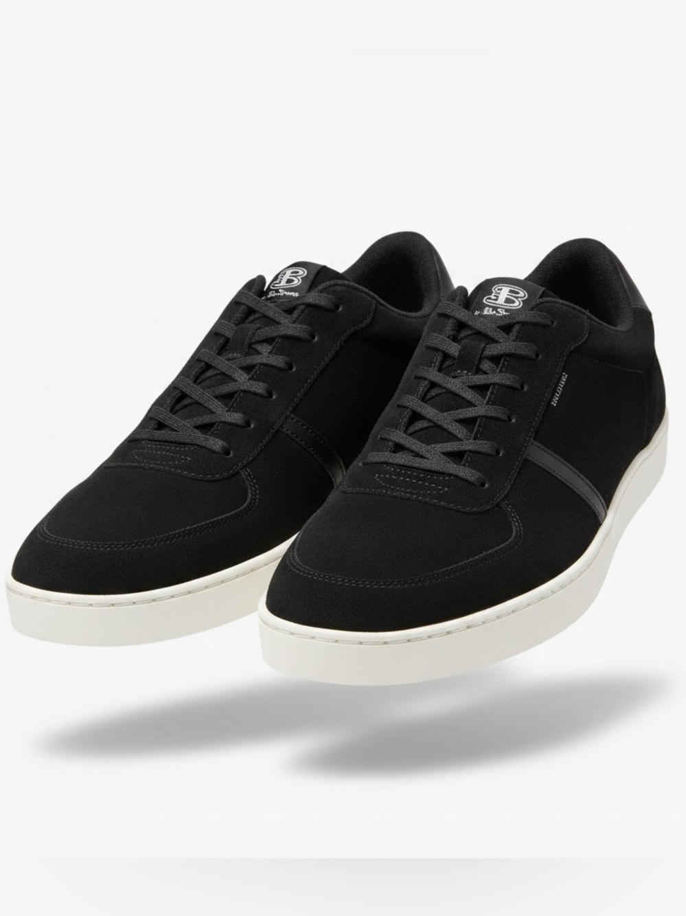Ben Sherman Richmond Suede Sneakers Black White Men’s Size 13 NEW